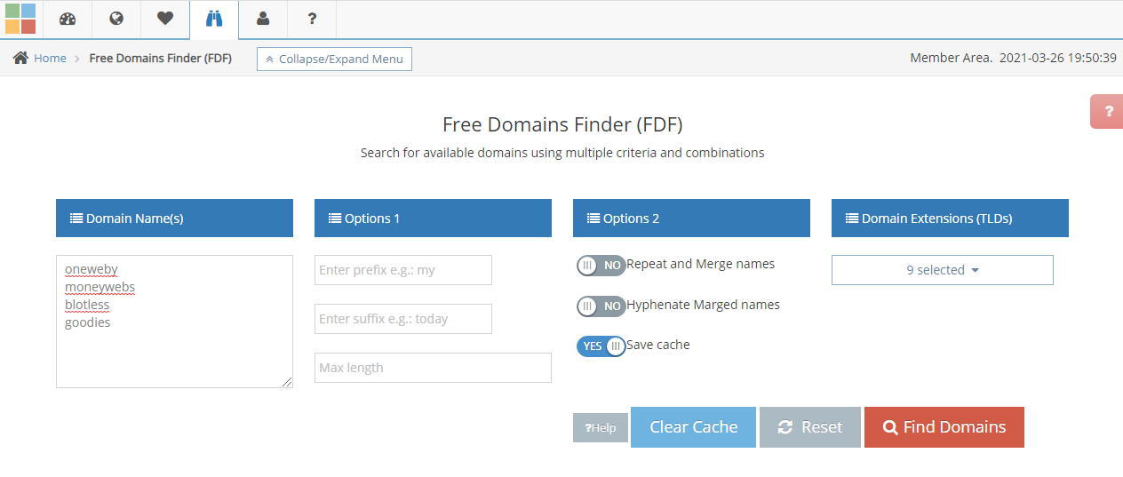 Custom Bulk Free Domain Finder